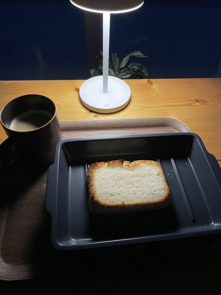 トーストを焼いたグリルパン