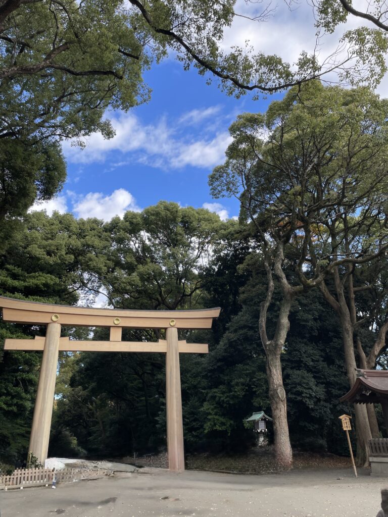 明治神宮の入口の鳥居