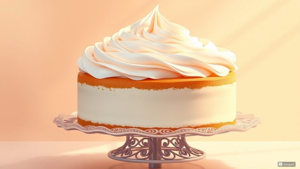 クリームたっぷりのケーキ